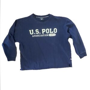 Vintage U.S. Polo Assn Blue Embroidered Logo 1890 Sweater Adult Size XL